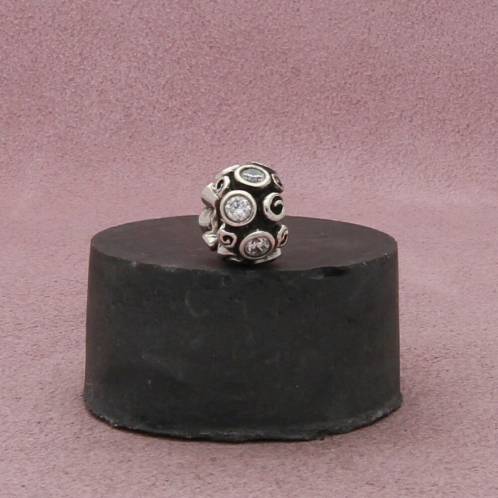 pandora sterling silver cz primrose path bead charm pendant
